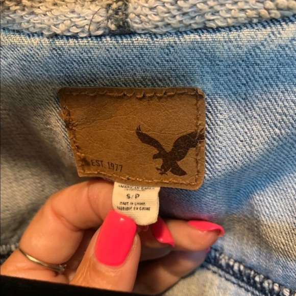 Kids American Eagle Kids Jean/Sweatshirt jacket. - Picture 3 of 3